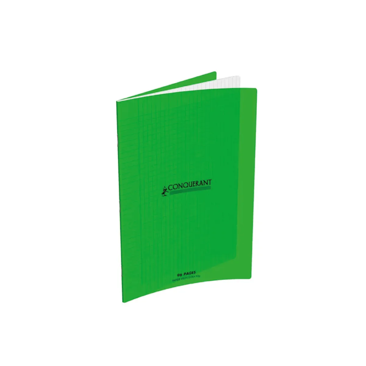 Cahier Polypro 24 X 32 Cm - 96 Pages - Grands Carreaux (seyes) Vert – Conquérant