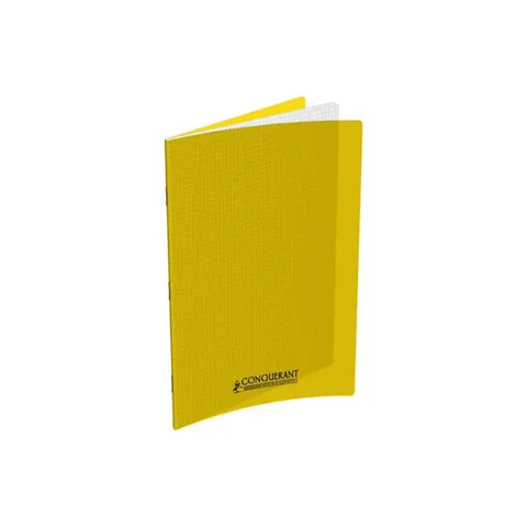 Cahier Polypro Conquérant17X22 96 Pages Seyès 90g Jaune – Conquérant