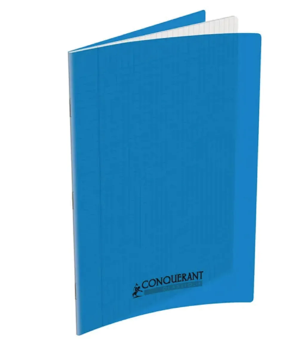 Cahier Polypro A4 96 Pages Seyès 90g Bleu – Conquérant