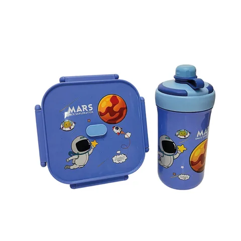 Ensemble Bouteille d'Eau et Boîte Lunch Réf. 3804 – Kit Repas Réutilisable pour École et Bureau
