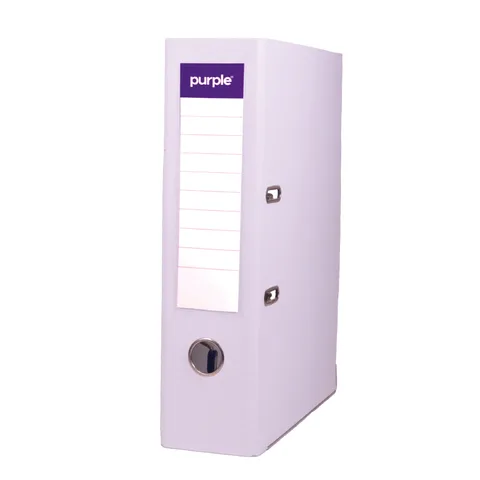 Classeur à Levier Purple PLASTIPAP Essential A4 – Dos 75 mm – Blanc