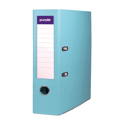Classeur à Levier Purple PLASTIPAP Essential A4 – Dos 75 mm – Bleu Turquoise