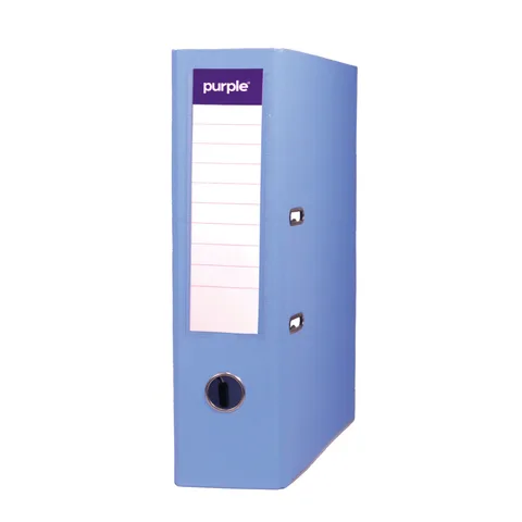 Classeur à Levier Purple PLASTIPAP Essential A4 – Dos 75 mm – Bleu Clair