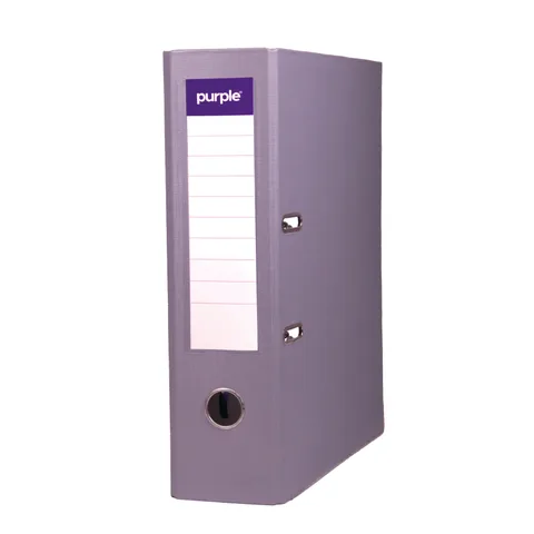 Classeur à Levier Purple PLASTIPAP Essential A4 – Dos 75 mm – Gris