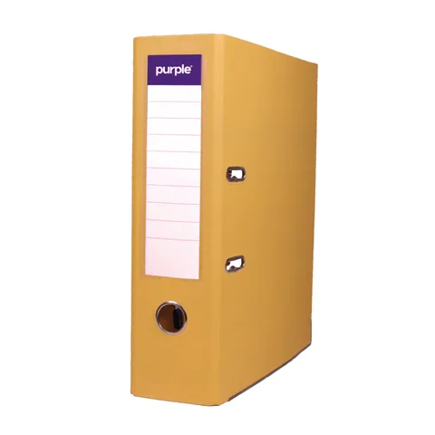 Classeur à Levier Purple PLASTIPAP Essential A4 – Dos 75 mm – Jaune