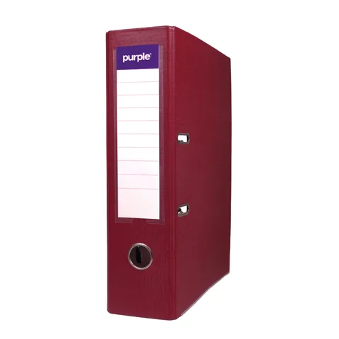 Classeur à Levier Purple PLASTIPAP Essential A4 – Dos 75 mm – Rouge Bordeaux