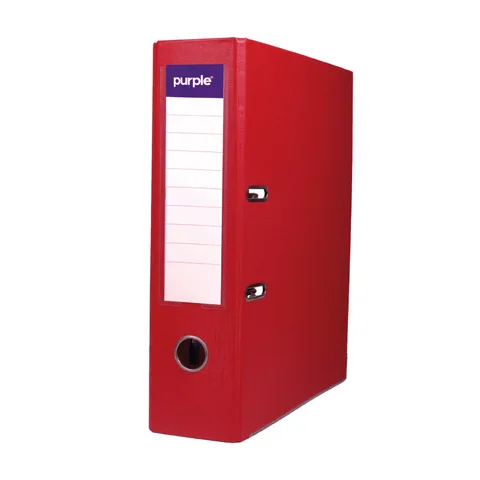Classeur à Levier Purple PLASTIPAP Essential A4 – Dos 75 mm – Rouge