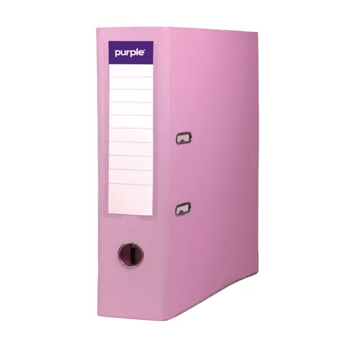 Classeur à Levier Purple PLASTIPAP Essential A4 – Dos 75 mm – Rouge Pastel