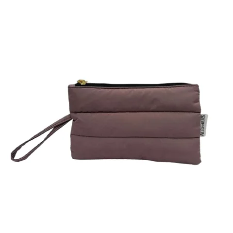Trousse Matelassée Taupe, 1 Compartiment – ALEXANDER'S