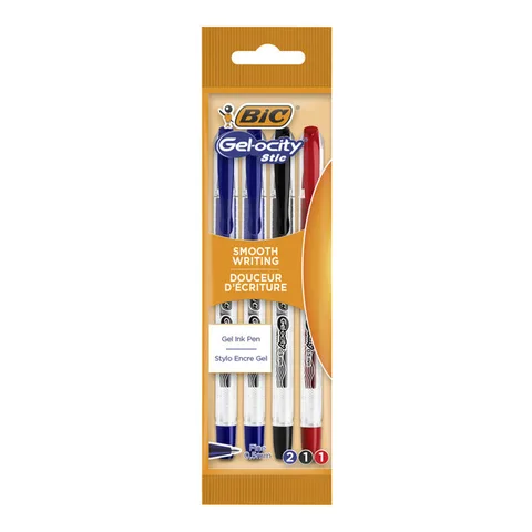Pochette de 4 Stylo Gelocity Stic Ass – Bic