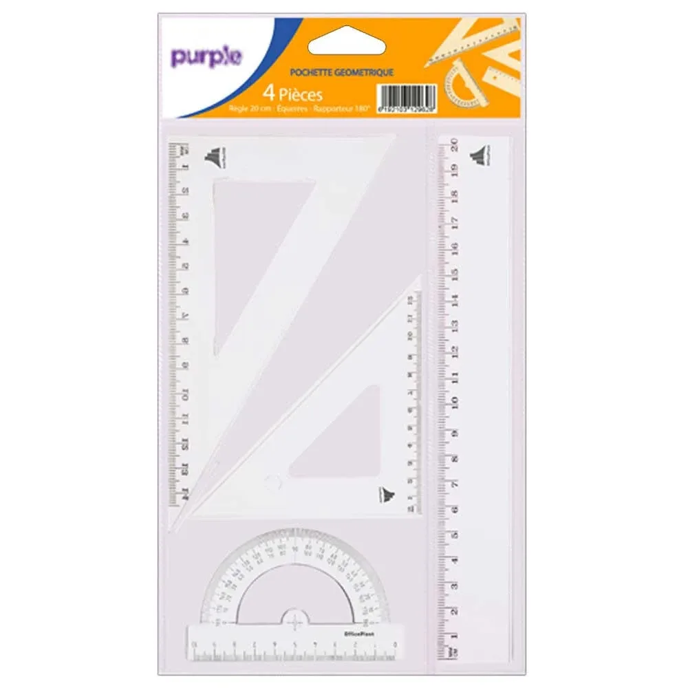 Pochette Geometrique 20CM Essential Purple
