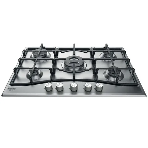 Plaque de Cuisson Gaz Ariston 75 cm 5 Feux Fonte Inox - PCN 751 T/IX/A