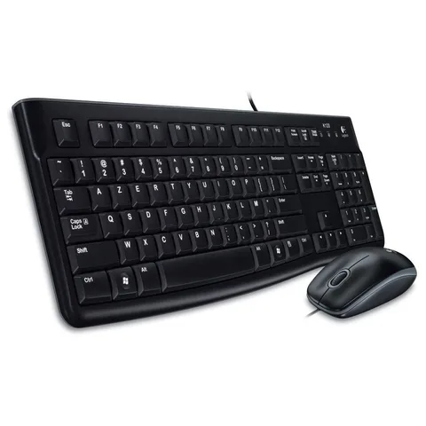 Ensemble Clavier + Souris Filaire USB Logitech MK120 AZERTY Noir