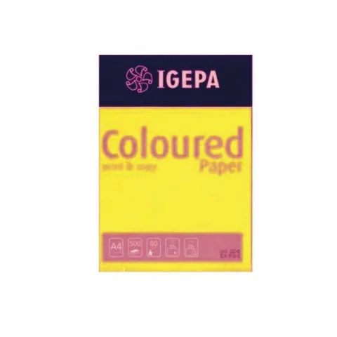 Rame Papier Couleur Schwefelgelb – 80g/m² – 500 Feuilles – Igepa