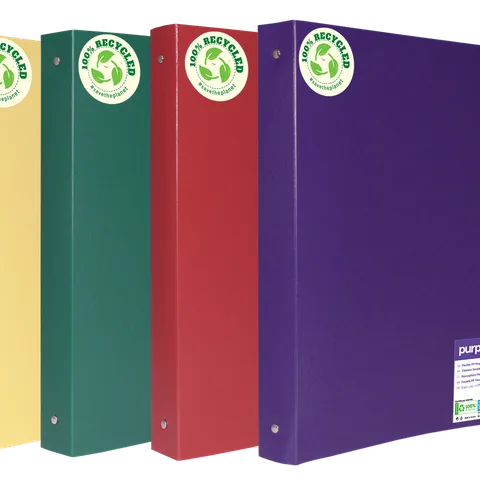 Classeur PP Semi-Rigide 4 Anneaux au Dos 40 mm ECOGREEN