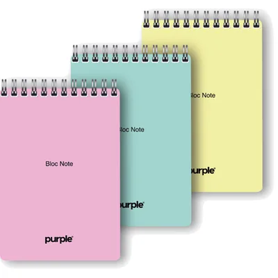 Bloc Note Wiro PP 100 Pages A5 PASTEL