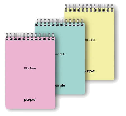 Bloc Note Wiro PP 100 Pages A5 PASTEL
