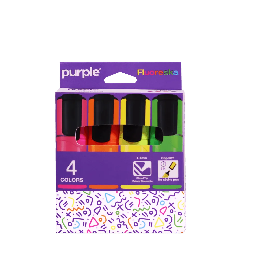 Etui 4 Surligneur FLUORESKA
