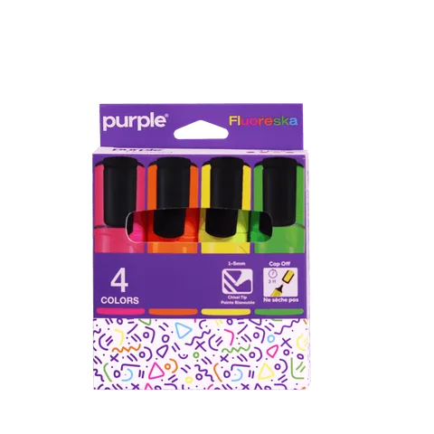Etui 4 Surligneur FLUORESKA
