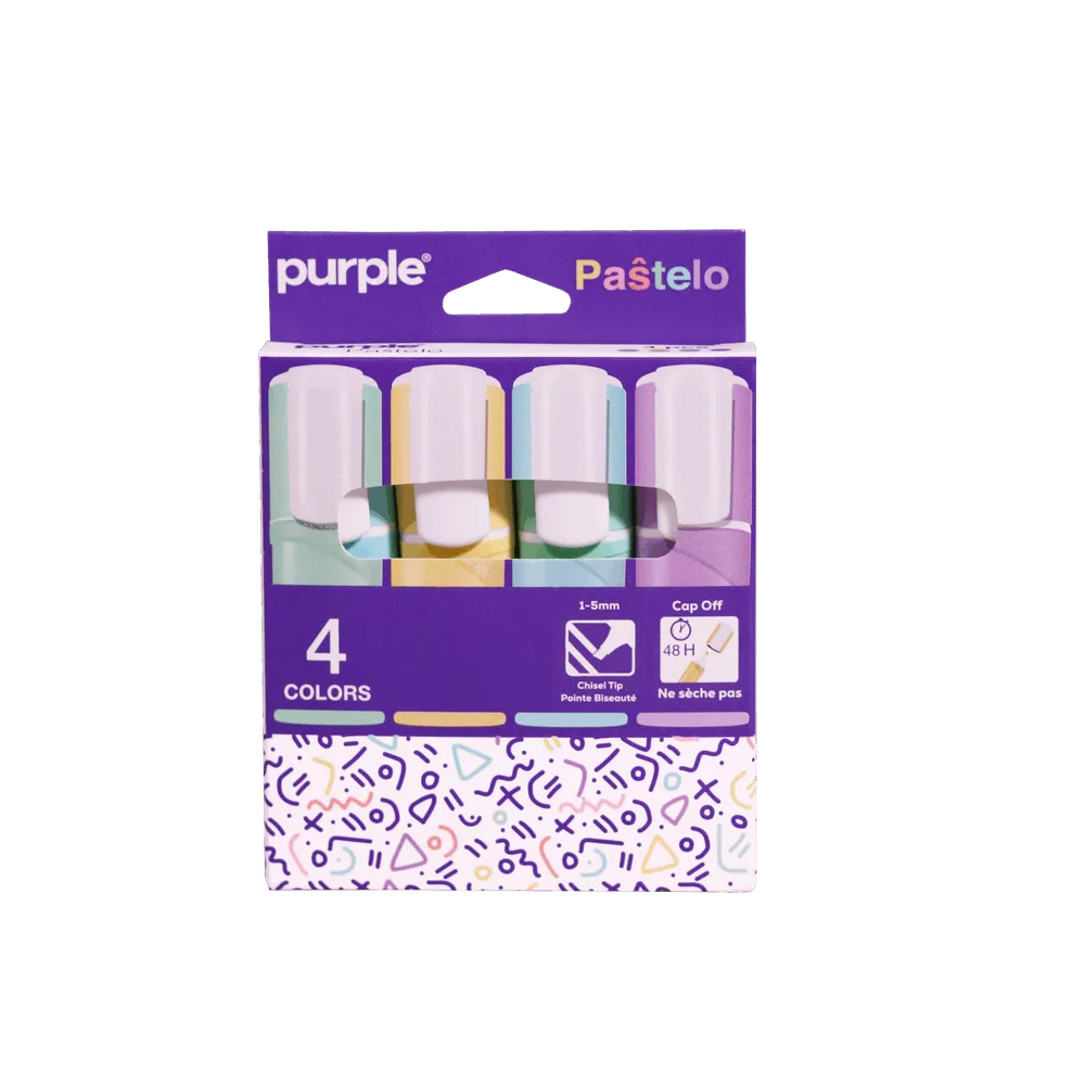 Etui 4 Surligneur PASTELO