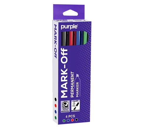 Etui 4 Marqueurs Permanent MARK-OFF