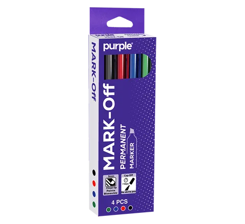 Etui 4 Marqueurs Permanent MARK-OFF