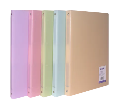 Classeur PP Souple 4 Anneaux Dos 20mm VELVET PASTEL