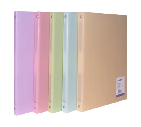 Classeur PP Souple 4 Anneaux Dos 20mm VELVET PASTEL