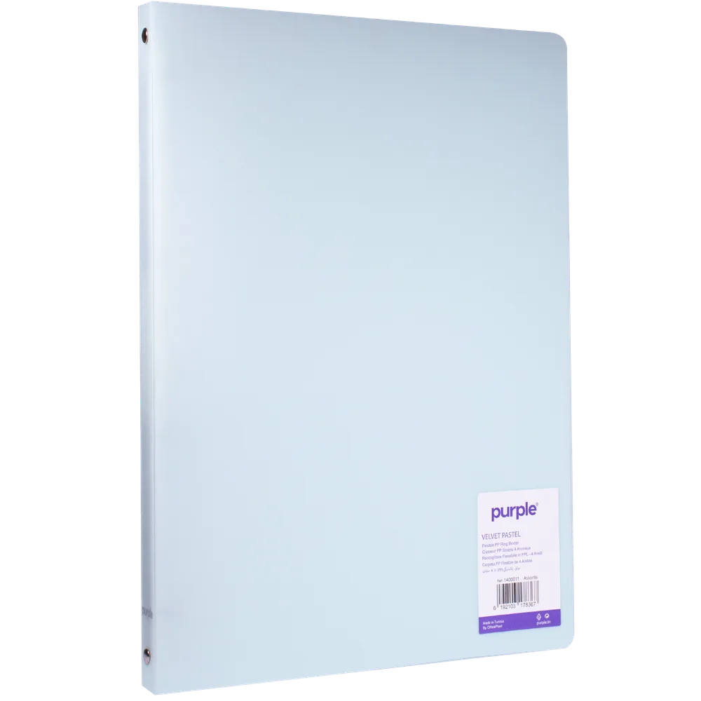 Classeur PP Souple 4 Anneaux Dos 20mm VELVET PASTEL — photo 2