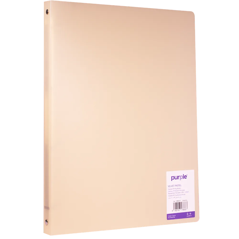 Classeur PP Souple 4 Anneaux Dos 20mm VELVET PASTEL — photo 3
