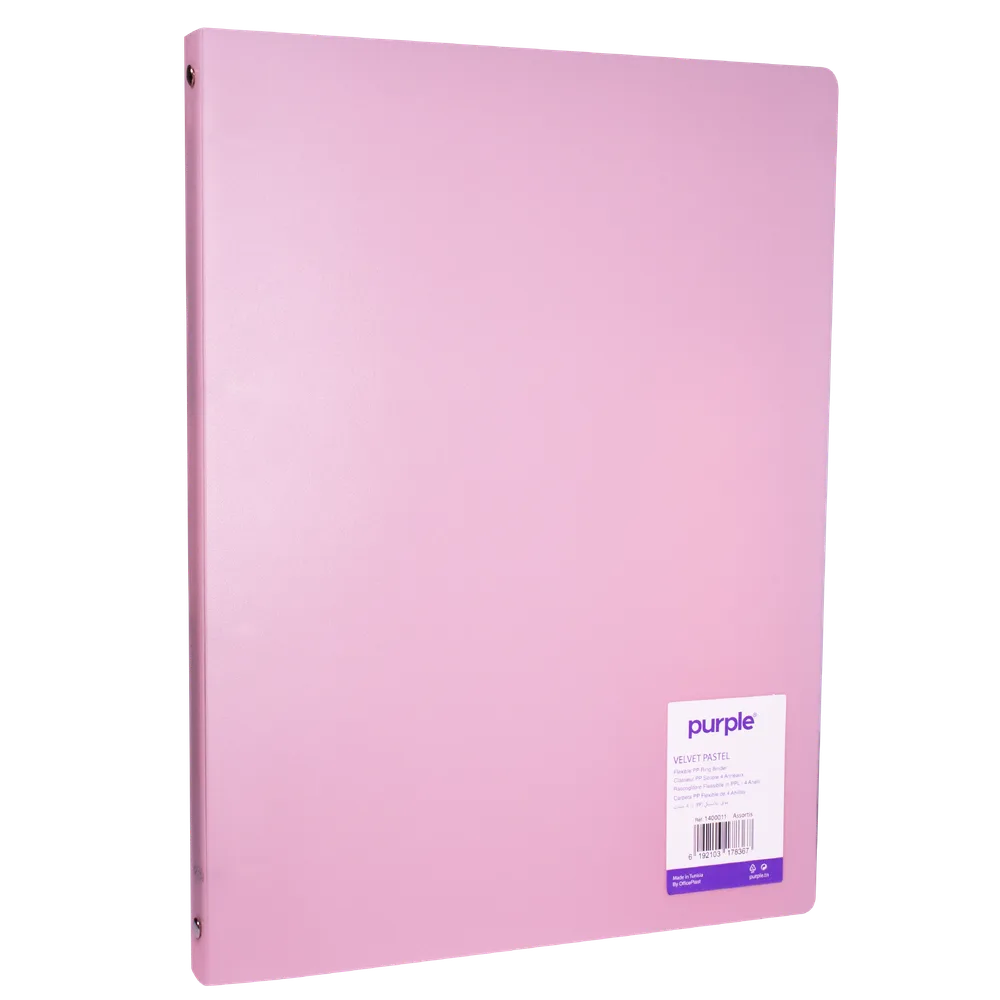 Classeur PP Souple 4 Anneaux Dos 20mm VELVET PASTEL — photo 6