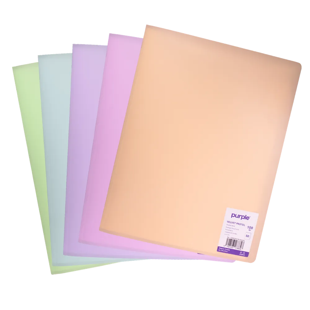 Protège Documents 100 Vues VELVET PASTEL