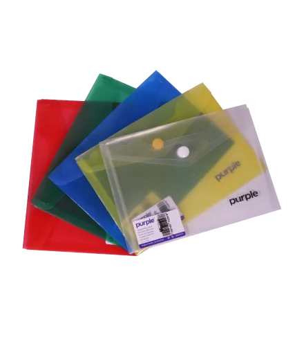 Pochette à bouton PP Translucide A5 COLORPROTECT