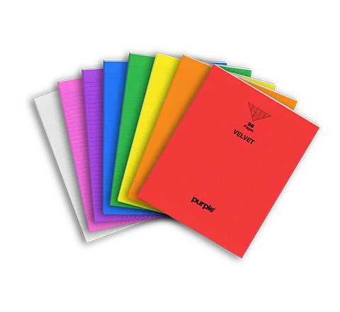 Cahier Piqué 17x22 en PP VELVET 96 Pages