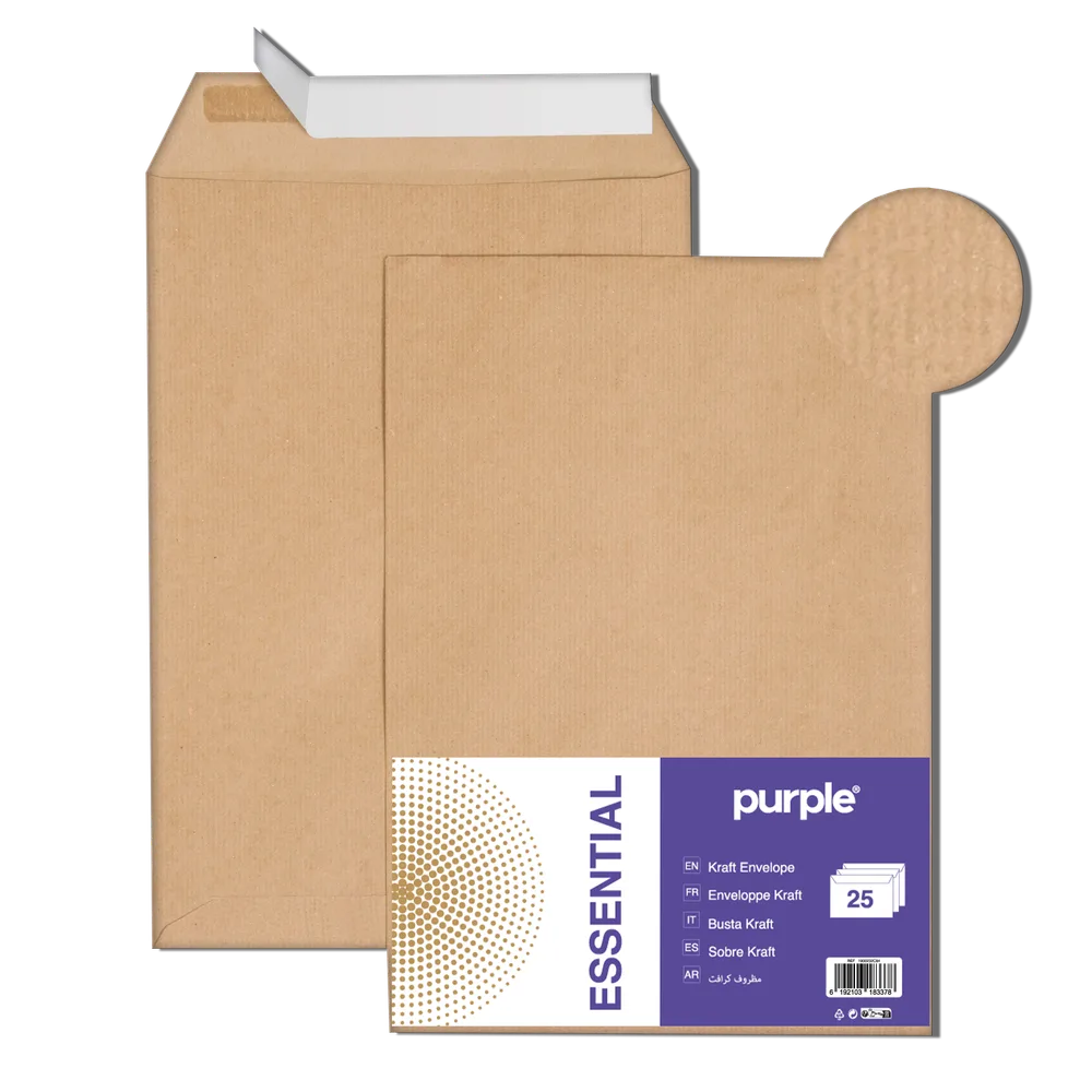 Paquet de 25 Pochettes Kraft 176*250mm