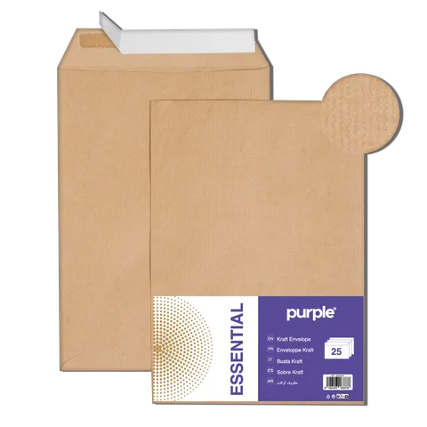 Paquet de 25 Pochettes Kraft 176*250mm