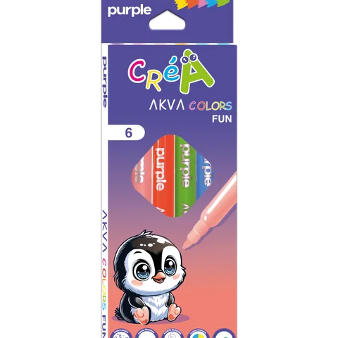 ETUI DE 6 feutres couleur AKVA COLRORS FUN CREA