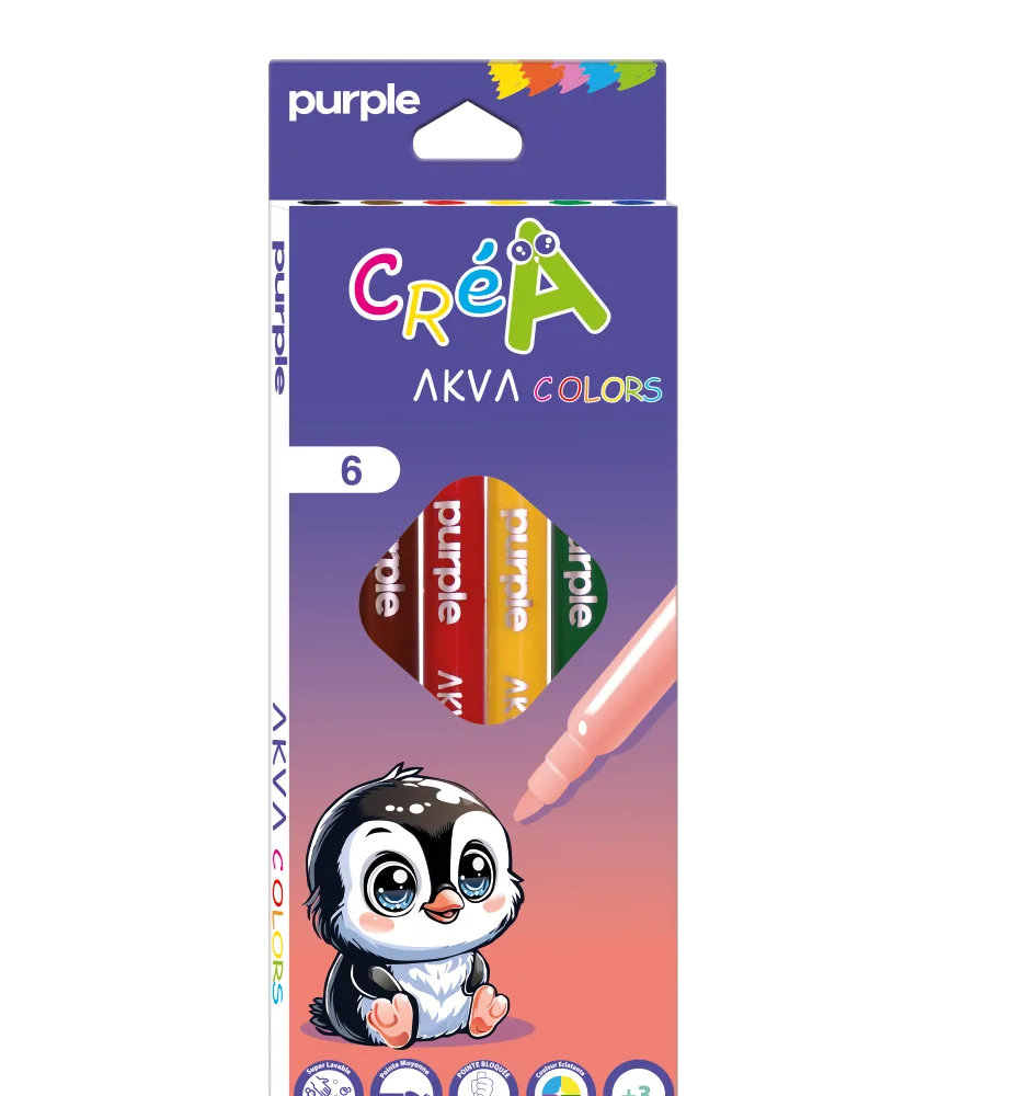 ETUI DE 6 feutres couleur AKVA COLRORS CREA