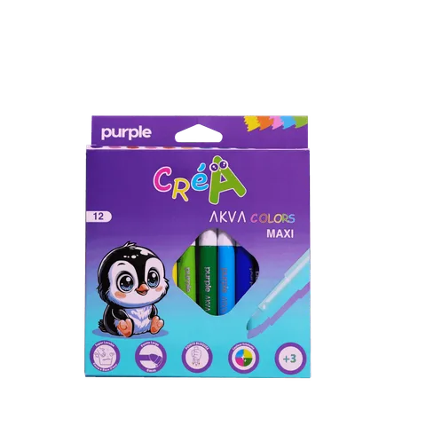 ETUI DE 12 feutres couleur AKVA COLRORS MAXI CREA