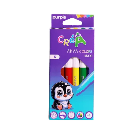 ETUI DE 6 feutres couleur AKVA COLRORS MAXI CREA