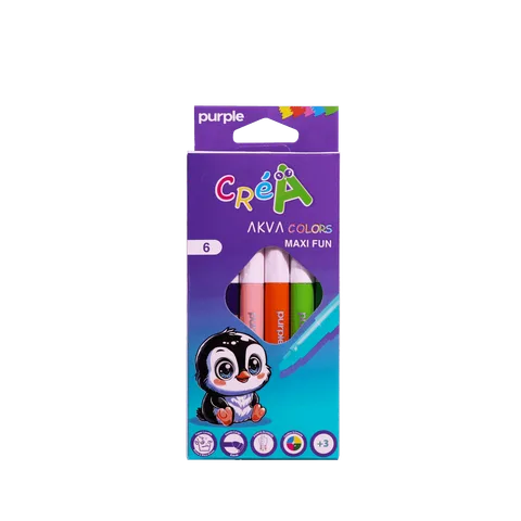 ETUI DE 6 feutres couleur AKVA COLRORS FUN MAXI CREA