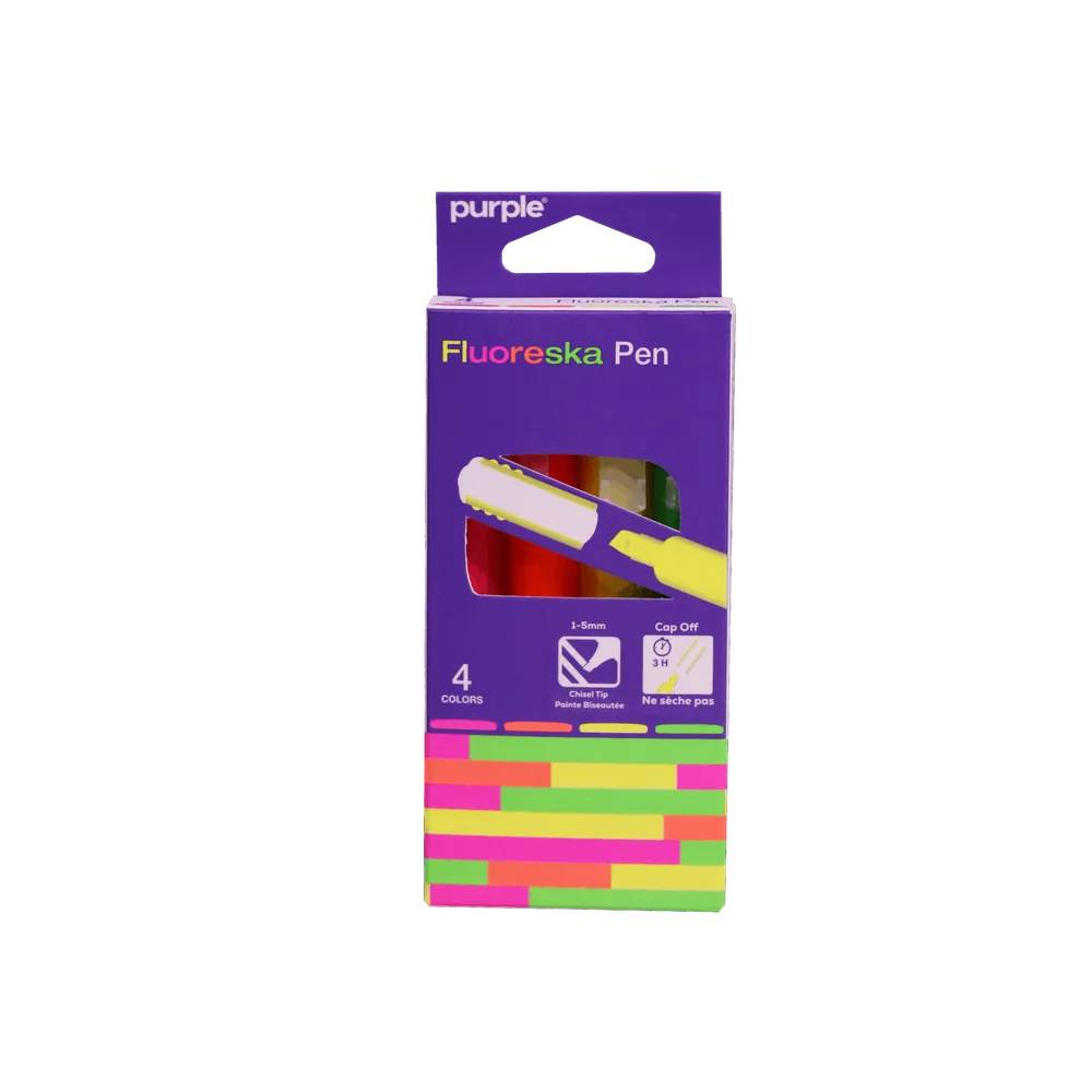 Etui 4 Surligneur Pen fluoreska