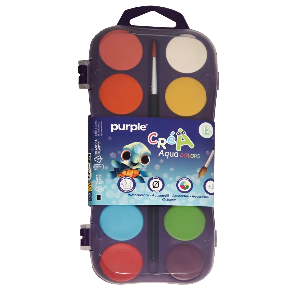 Aquarelle Scolaire 12 Aqua colors
