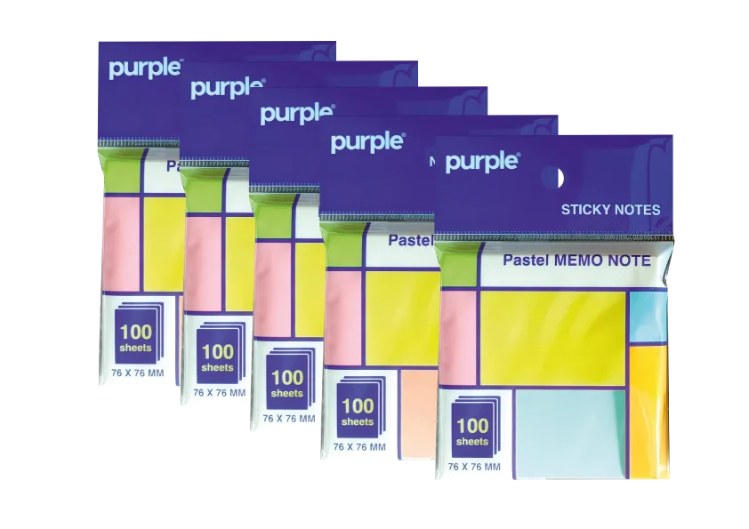 Sticky Note 100 feuilles 37,5*51mm Memo Note Pastel