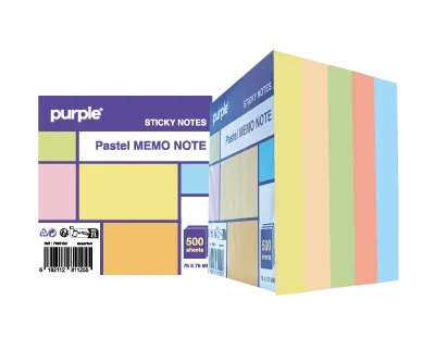 Sticky Note 500 Memo Note Pastel 76*76mm Assorties