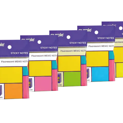 Sticky Note 100 Memo Note Fluorescent Assorties