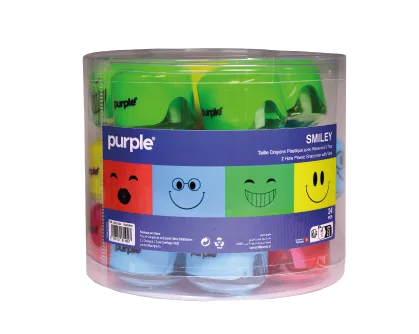 Boite 24 Tailles Crayons Plastique 2 Trou SMILEY