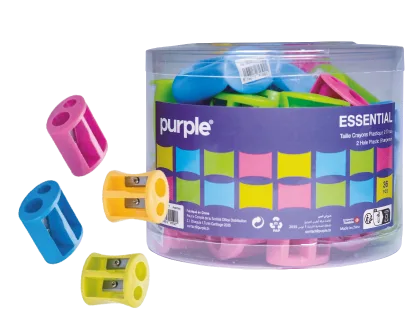 Boite 36 Tailles Crayons Plastique 2 Trou ESSENTIAL
