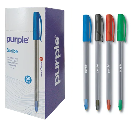 Boite 50 Stylos à Bille Pointe 1,0 mm SCRIBE