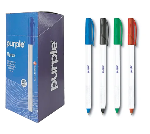 Boite 50 Stylos à Bille Pointe 0,7 mm MYREX